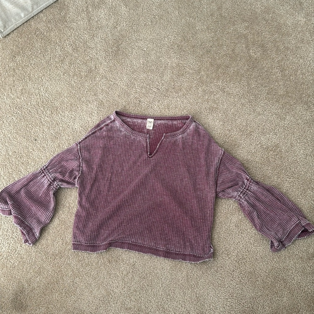 Free people waffle texture top